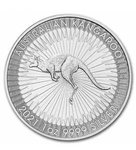 2021 1 oz Australian Kangaroo .9999 Silver Coin - Picture 1 of 2