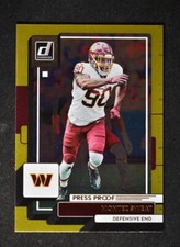 2022 Donruss Base Press Proof Gold #184 Montez Sweat /50 - Washington Commanders