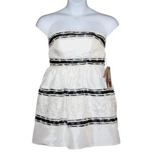 Light in the Box Sz 8 White Lace Overlay Bridesmaid Party Formal Strapless Dress - Picture 1 of 8