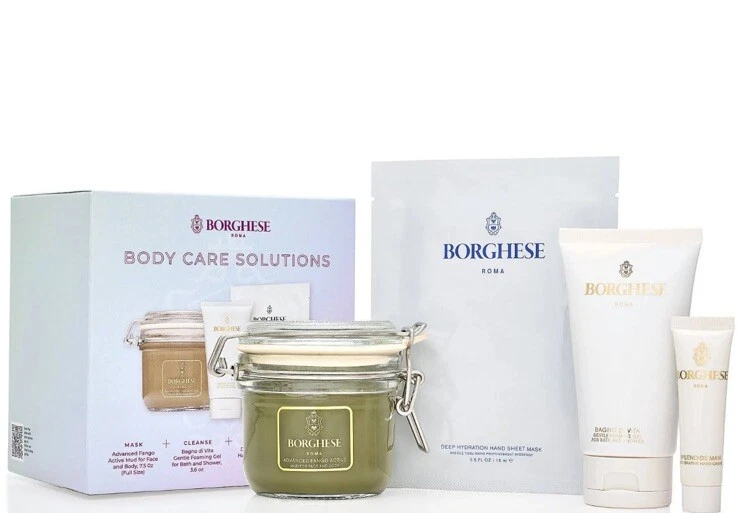 Borghese Roma Body Care Solutions Mask Cleanse Treat Moisturize 4-Pc Set SEALED - Image 1 of 4