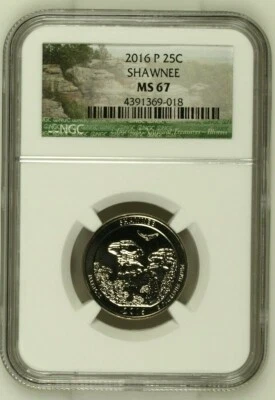 2016 P Shawnee NP Quarter - NGC MS 67 - Image 1 of 2