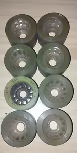 80er Jahre - FASTER BOX GREEN X 7 RÄDER UND GREASE X 1 QUAD SKATE - GEBRAUCHT - DURCHM. 60MM - Bild 1 von 4