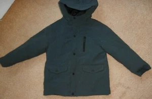 Mango MNG Bomber Zip /snap Green unisex hood jacket sz7 - Picture 1 of 6