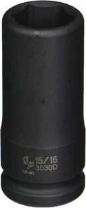 Gris Neumático 3030D 3/4" Drive x 15/16" Longitud Profunda Enchufe de Impacto, 6 Puntos Warr - Imagen 1 de 5