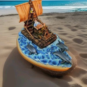 Santas World Travels, Collection Maruri Limited Ed Sailing Dolfins Christmas  - Picture 1 of 9