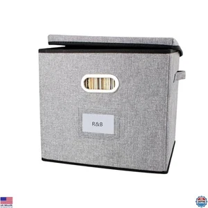 Caja de almacenamiento de discos de vinilo - Tiene capacidad para 100+ álbumes de 12", contenedor de LP apilable con tapa - Imagen 1 de 7