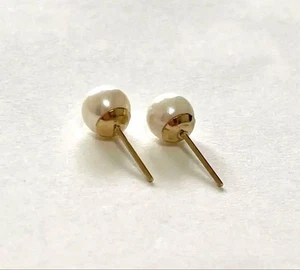 Autentici orecchini giapponesi di perle Akoya 6,7 mm - Foto 1 di 4