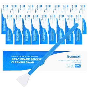 Dry Apsc Sensor Cleaning Swabs ccd/cmos 20pcs 16mm Dslr Or Slr Mirrorless Digi - Afbeelding 1 van 6