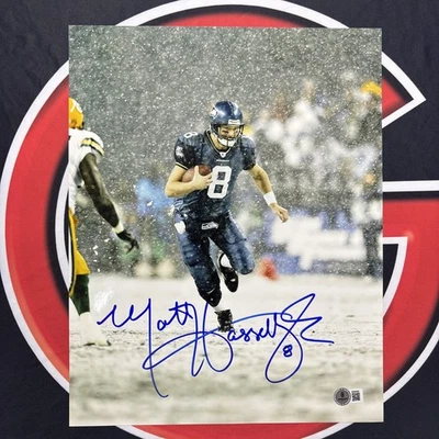 Foto autografiada por Matt Hasselbeck Seattle Seahawks 11x14 Beckett certificado de autenticidad BAS Foto 1 de 3