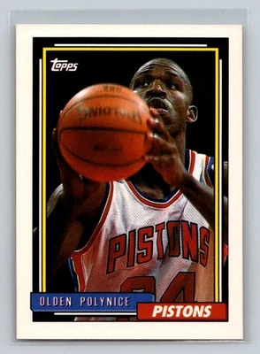 1992-93 Topps #265 Olden Polynice Detroit Pistons Basketball Card - Image 1 of 2