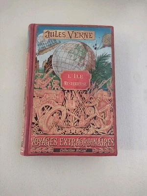 Jules Verne.Hetzel L’Île Mystérieuse.  Dos au Phare. - Photo 1/4