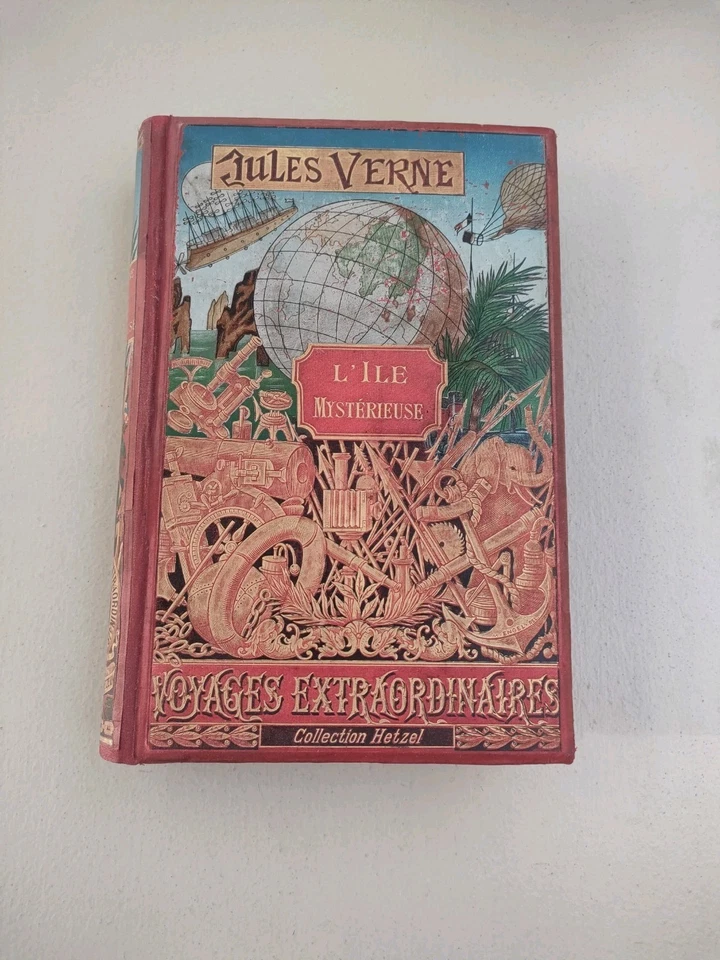 Jules Verne.Hetzel L’Île Mystérieuse.  Dos au Phare. - Photo 1/4