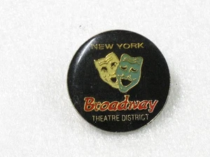 Vintage New York Broadway Theatre District Lapel Pin Back - Picture 1 of 2