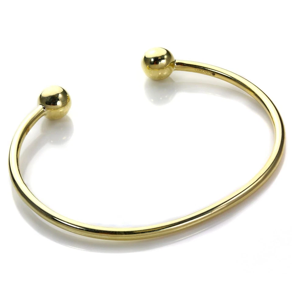 Bracelet Jonc Creux pour Bébé en Or Jaune 9 Carats - Photo 1/2
