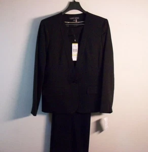 Albert Nipon Copacabana Black Pant Suit Size 14 NWT - Picture 1 of 9