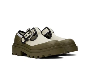 $950 Mocasines Bottega Veneta Beige y Caqui Trek Mary-Jane Para Mujer Talla 9 EE. UU. - Imagen 1 de 16