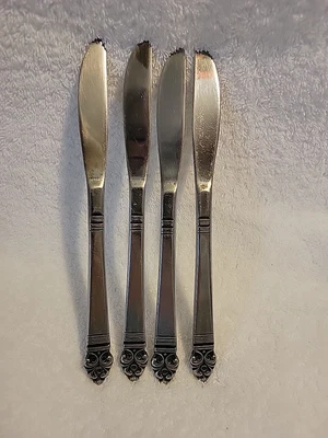 4 Dinner Knife HIghmont Stanley Roberts Rogers Korea Stainless Burnished Handle - Image 1 of 4