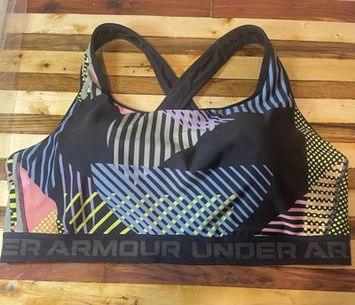 Under Armour Sports Bra Size 3X Razorback Compression Lightly Padded multicolor - Image 1 of 3