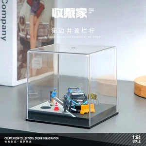 1:64 Car Model Mini Scene Street Green Plants Parking Garage Parking - Picture 1 of 10