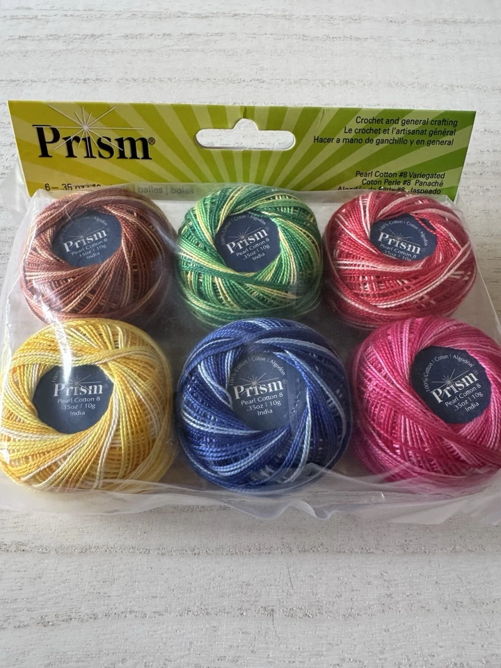 DMC Prism Pearl Cotton Thread~Size 8~Variegated Colors for Crochet/Crafts~6/pkg - Image 1 of 4