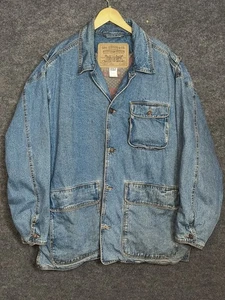 Chaqueta vaquera Levi Strauss años 80 de colección para hombre XL forro de franela lengüeta negra etiqueta grande - Imagen 1 de 23
