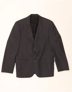 HUGO BOSS Mens 2 Button Blazer Jacket US 40 Large Grey Wool EA07 - Picture 1 of 3