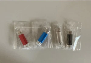 4 Mini Dual USB Flash Drive 2.0 NUOVE - Afbeelding 1 van 1