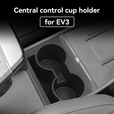 Car Cup Holder for For KIA ForEV3 2024 2025 Non Scratch Anti Slip TPE Material - Image 1 of 4