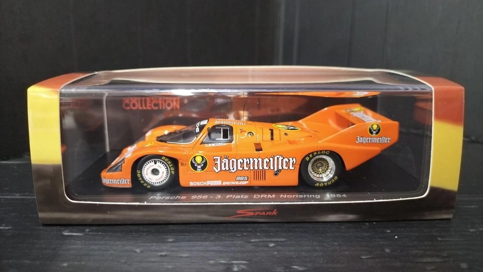 Spark 1/43 Porsche 956 3rd Place DRM Norisring 1984 Jagermeister Livery Diecast  - Image 1 of 4