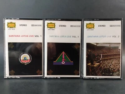 Santana Lotus RARE Paper Label Cassette 3 Volume Set Live in Japan 1974  - Image 1 of 4