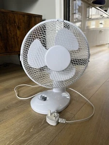 Fine Element Small White Summer Table Desk Fan Used In Excellent Condition BOXED - Picture 1 of 2