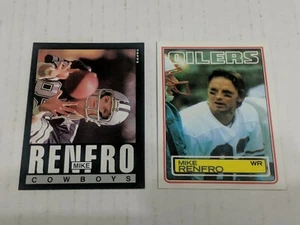 1983 Topps #280 & 1985 Topps #47 MIKE RENFRO! Oilers! Cowboys! TCU Horned Frogs! - Picture 1 of 3