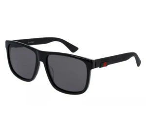 Gafas de sol GUCCI Urban GG0010S 0010 001 GRIS NEGRO 58 mm grandes para hombre AUTÉNTICAS - Imagen 1 de 6