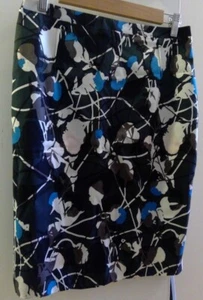 Stunning Jigsaw Green Floral Abstract Pencil Short Skirt UK 10 - Picture 1 of 2
