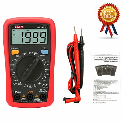 UNI-T UT33B+ Digital Multimeter LCD Palm Size DC/AC Ohm Current Resistor - Image 1 of 4