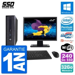 PC HP 600 G1 SFF Ecran 22" Intel G3220 RAM 32Go SSD 240Go Windows 10 Wifi - Imagen 1 de 8