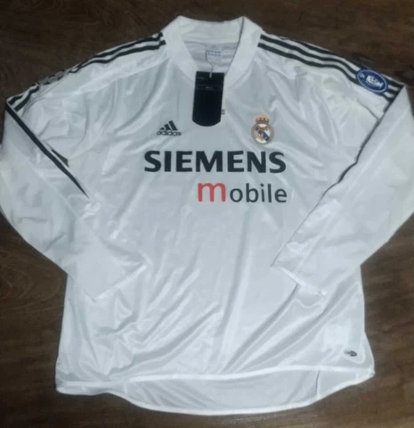 NWT  REAL MADRID 2004/2005 HOME L L/S Jersey  Camiseta  Shirt UCL SIEMENS ZIDANE Cover