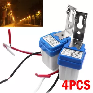 4PC DC AS-10 12V Auto On Off Street Photocell Light switch Photo Control Sensor - Picture 1 of 12
