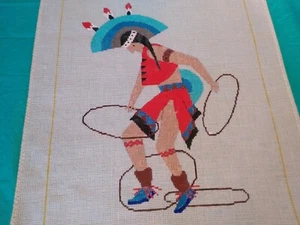 Needlepoint Canvas Hoop Dancer Kachina Southwest Design 12x16 Unfinished - Picture 1 of 3