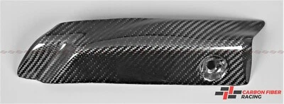 2020-2022 Triumph Street Triple 765 R, S Exhaust Heat Shield - 100% Carbon Fiber - Image 1 of 3