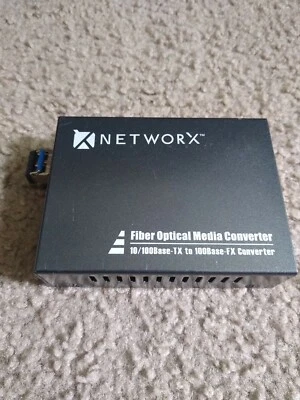 NETWORX fiber optical media converter 10/100Base-TX to 100Base-FX converter 20km - Image 1 of 4