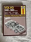 VOLVO 340 & 360 Series. 1976 To 1991 Haynes Workshop Manual. all models.