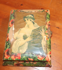 ANTIQUE TABLETOP MUSIC BOX AND PHOTO ALBUM MADE IN SWITZERLAND