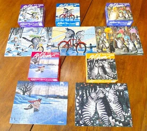 Lot Set of 5 ~ Vintage 1997 KLIBAN CAT 100 PC Mini Puzzle ALL COMPLETE W/ BOXES - Picture 1 of 22