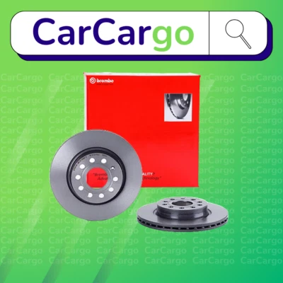 BREMBO Vented Front Brake Discs Pair For VW Jetta 1.8 TSI 2014-2017 280 mm - Image 1 of 4