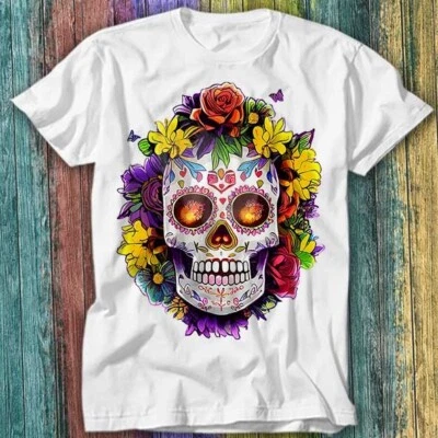Camiseta Top Floral Calavera Día de los Muertos Día de Muertos 497 Foto 1 de 2