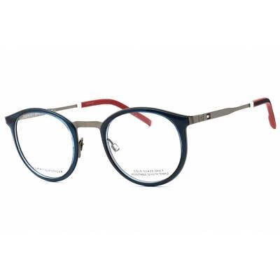 Tommy Hilfiger Men's Eyeglasses Blue Metal Round Full Rim Frame TH 1845 0PJP 00 - Image 1 of 2