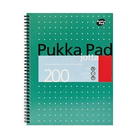 Pukka Pad Metallic A4 Jotta Ruled Lined Wirebound Notebook 200 Pages (3 Pack)