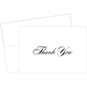Small Thank You Note Cards and Envelopes - 4.875" x 3.375" - 24 Pack (10610) - Picture 1 of 1