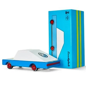 Coche de juguete de madera para niños coleccionable moderno vintage azul coche de juguete Candylab - Imagen 1 de 8